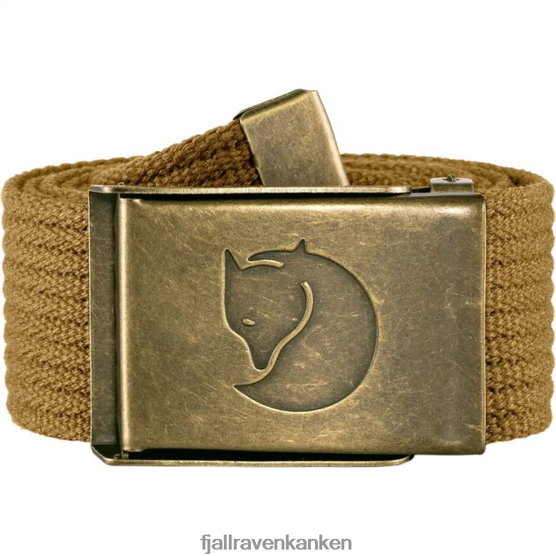 Fjällräven Polska - Buckwheat Brown Fjällräven Outlets Canvas Brass Belt 4 Cm