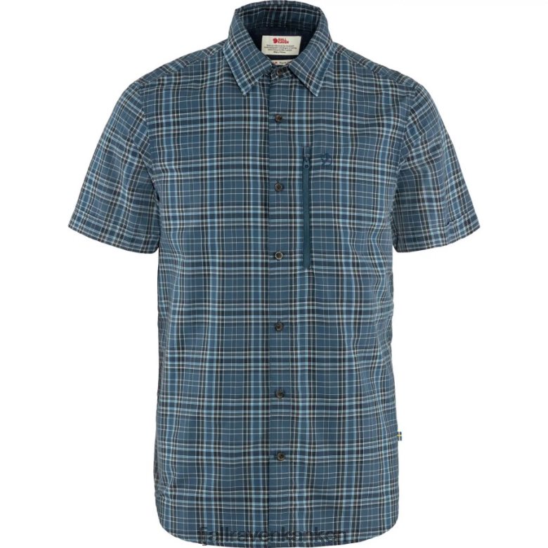 Fjallraven Kanken - Abisko Hike Shirt Ss M Indigo Blue-Dark Navy Fjällräven Outlets