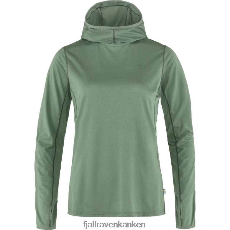 Fjallraven Sklep - Abisko Sun-Hoodie W Fjällräven Outlets Patina Green