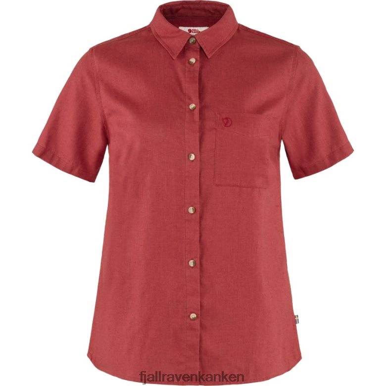 Fjällräven Polska - Fjällräven Outlets Övik Travel Shirt Ss W Raspberry Red