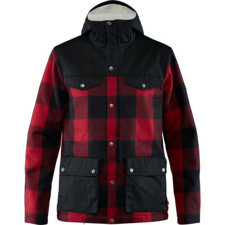 Fjallraven Kanken - Greenland Re-Wool Jacket M Red-Black Fjällräven Outlets