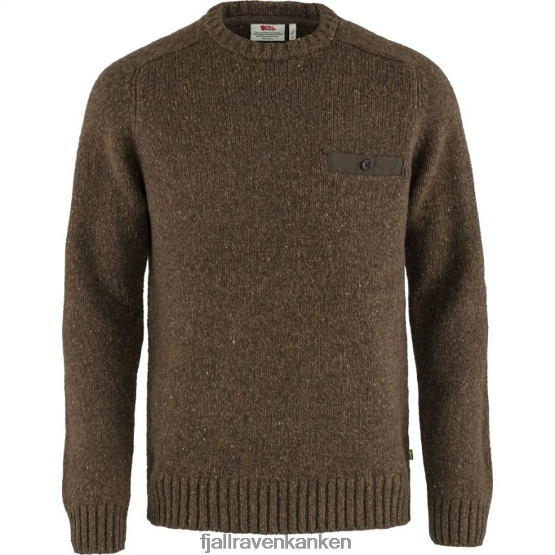 Fjallraven Kanken - Lada Round-Neck Sweater M Bogwood Brown Fjällräven Outlets