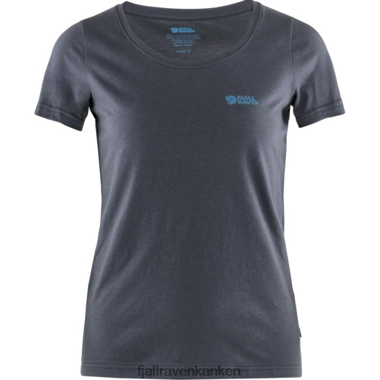 Fjallraven Kanken - Logo T-Shirt W Navy Fjällräven Outlets