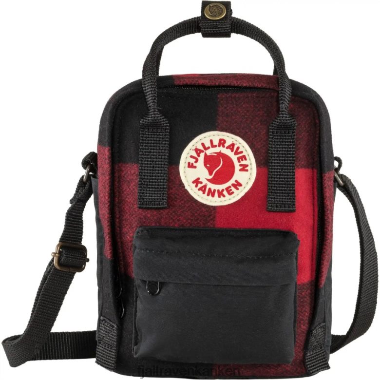 Fjällräven Polska - Fjällräven Outlets Kånken Re-Wool Sling Red-Black