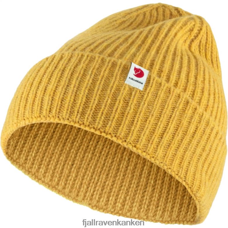 Fjallraven Kanken - Mustard Yellow Logo Tab Hat Fjällräven Outlets