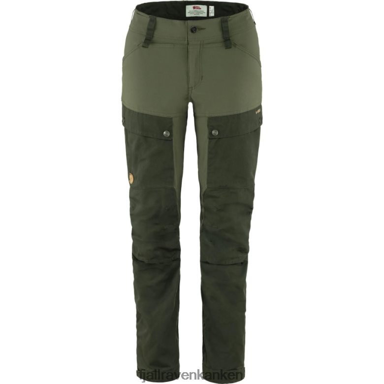 Fjällräven Polska - Fjällräven Outlets Keb Trousers W Reg Deep Forest-Laurel Green