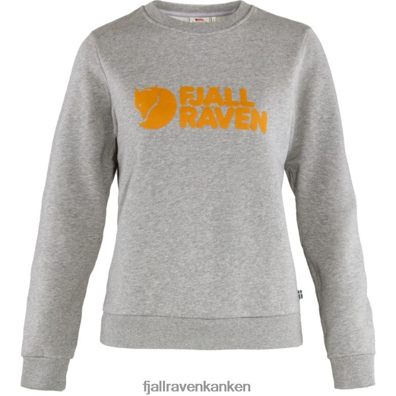 Fjallraven Kanken - Logo Sweater W Grey-Melange Fjällräven Outlets