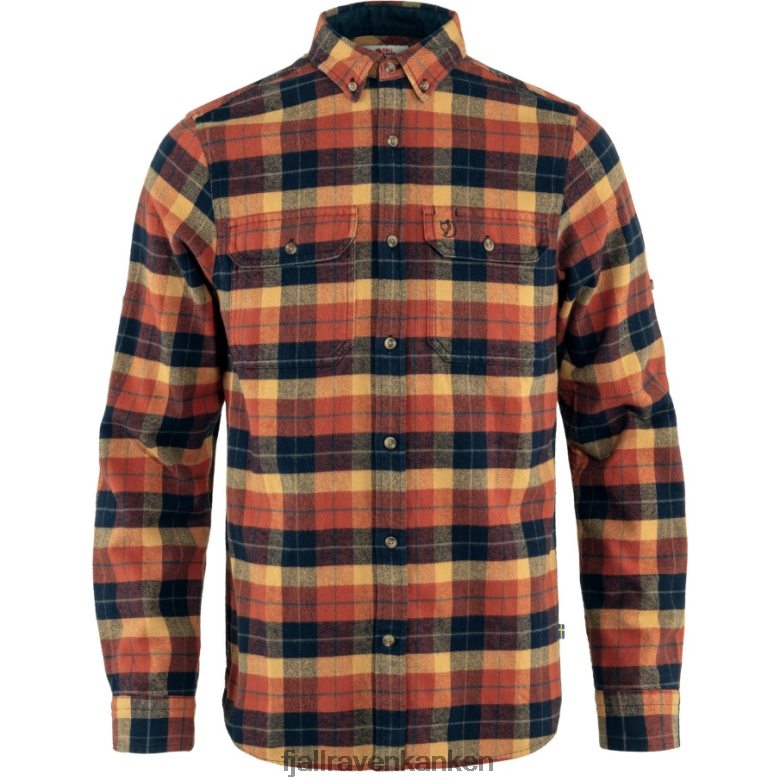 Fjallraven Kanken - Singi Heavy Flannel Shirt M Autumn Leaf-Dark Navy Fjällräven Outlets