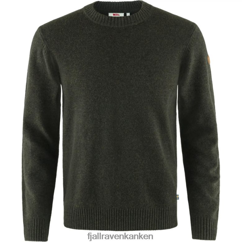 Fjallraven Kanken - Övik Round-Neck Sweater M Dark Olive Fjällräven Outlets