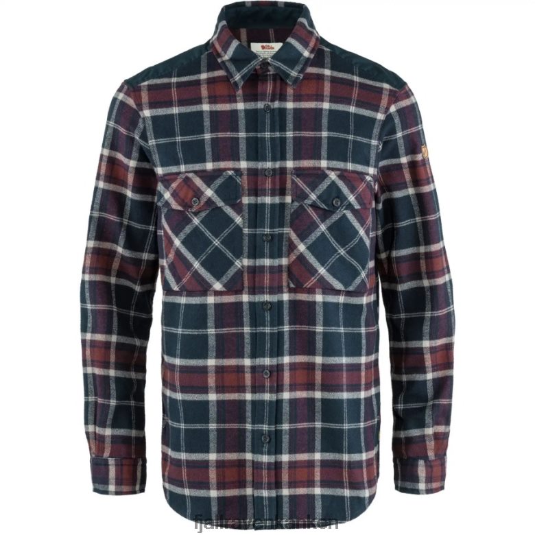 Fjallraven Kanken - Övik Twill Shirt M Dark Navy-Dark Garnet Fjällräven Outlets