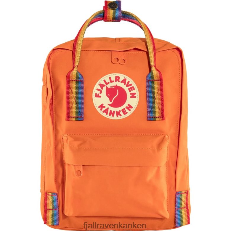 Burnt Orange-Rainbow Pattern