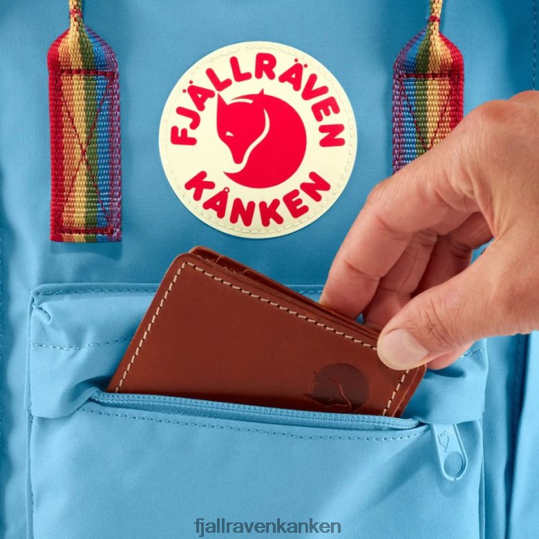 Fjallraven Kanken - Black-Rainbow Pattern Kånken Rainbow Mini Fjällräven Outlets Brand
