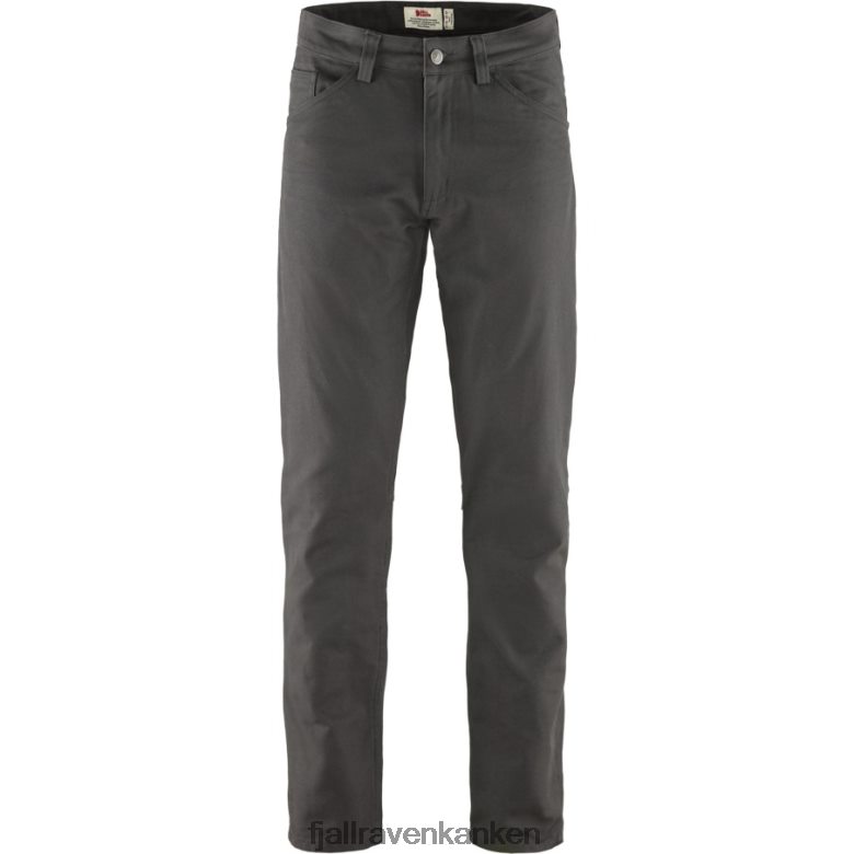 Fjallraven Sklep - Greenland Canvas Jeans M Long Fjällräven Outlets Dark Grey