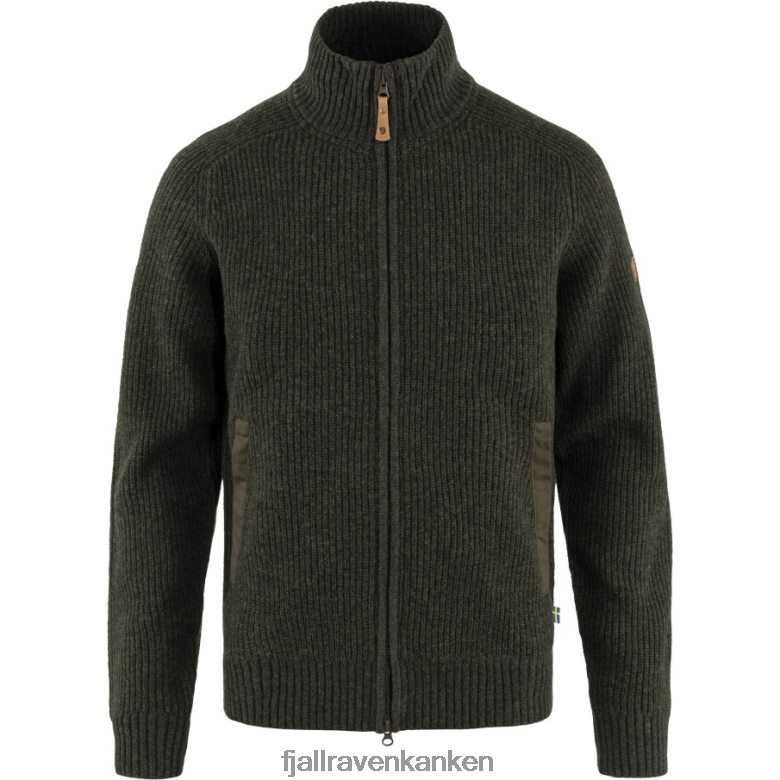 Fjallraven Sklep - Övik Zip Cardigan Knit M Fjällräven Outlets Dark Olive
