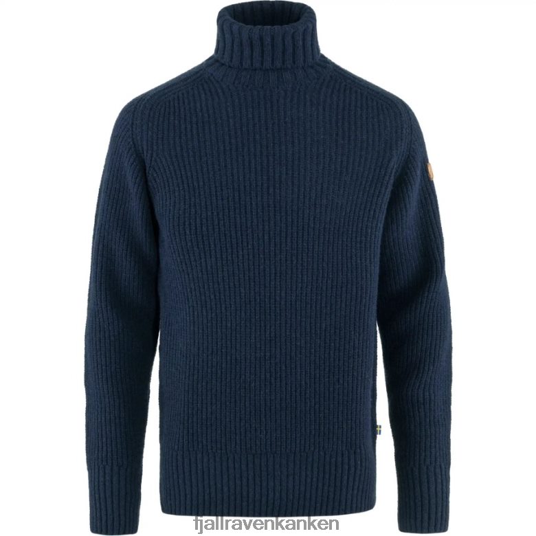 Fjallraven Kanken - Dark Navy Övik Roller Neck Sweater M Fjällräven Outlets