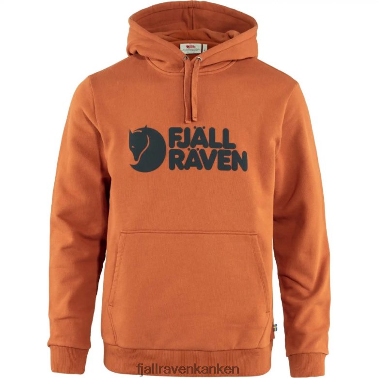 Fjallraven Sklep - Fjällräven Outlets Terracotta Brown Logo Hoodie M