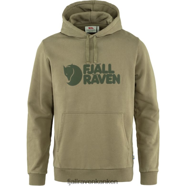 Fjallraven Kanken - Logo Hoodie M Light Olive Fjällräven Outlets