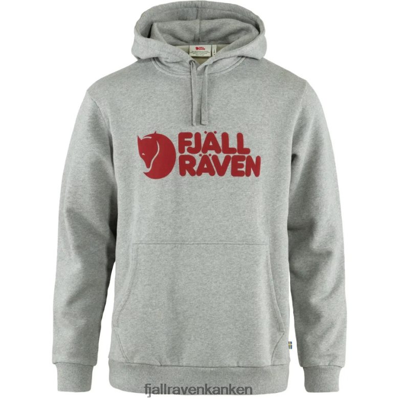 Fjallraven Kanken - Grey-Melange Logo Hoodie M Fjällräven Outlets