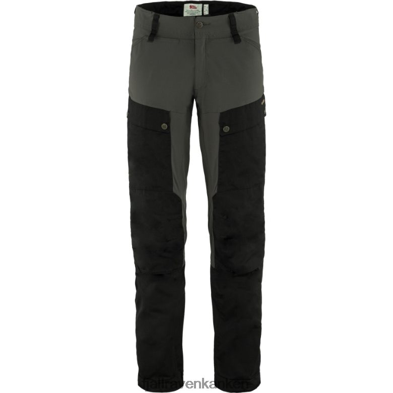 Fjallraven Sklep - Fjällräven Outlets Black-Stone Grey Keb Trousers M Reg