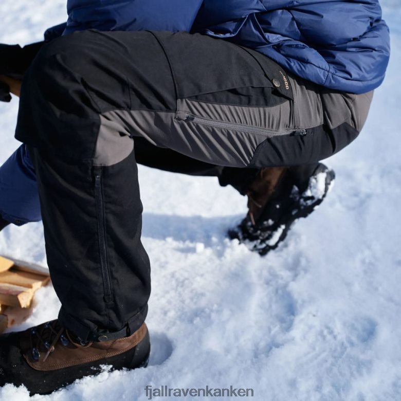 Fjallraven Sklep - Fjällräven Outlets Black-Stone Grey Keb Trousers M Reg