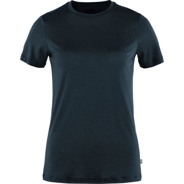 Fjällräven Polska - Fjällräven Outlets Brand Abisko Wool Ss W Dark Navy