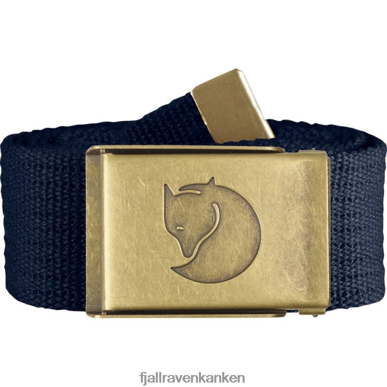 Fjällräven Polska - Fjällräven Outlets Canvas Brass Belt 4 Cm Dark Navy