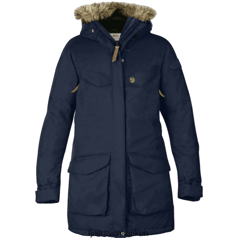 Fjällräven Polska - Fashion Dark Navy Fjällräven Outlets Nuuk Parka W