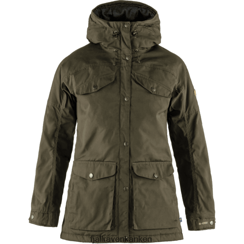 Fjällräven Polska - Dark Olive Fjällräven Outlets Vidda Pro Wool Padded Jacket W