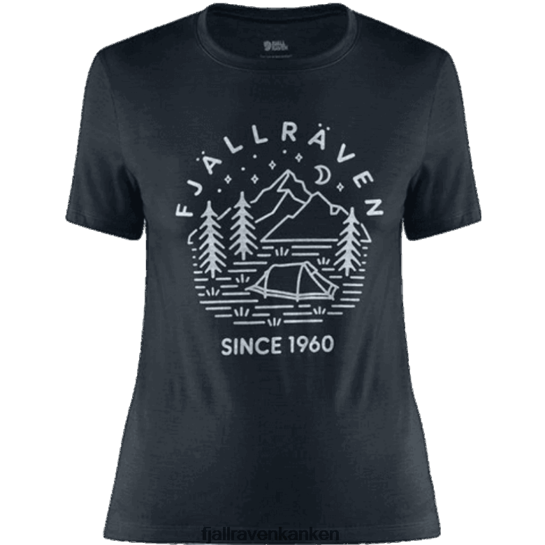 Fjällräven Polska - Dark Navy Fjällräven Outlets Abisko Wool Tltplats Ss W
