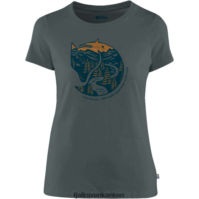 Fjallraven Kanken - Arctic Fox Print T-Shirt W Dusk Fjällräven Outlets