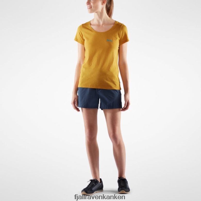 Fjällräven Polska - Clay Blue/Melange Fjällräven Outlets Logo T-Shirt W - 2 Colours