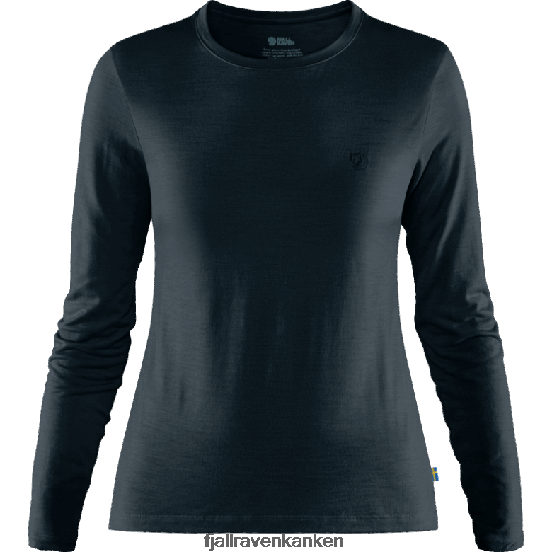 Fjallraven Kanken - Abisko Wool Ls W Dark Navy Fjällräven Outlets