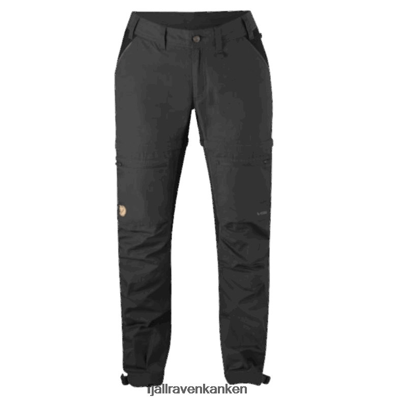 Fjallraven Sklep - Abisko Lite Trekking Zip-Off Trousers W Short Fjällräven Outlets Dark Grey/Black