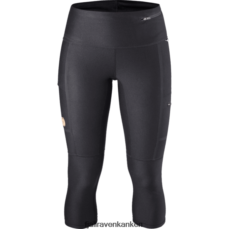 Fjällräven Polska - Black Fjällräven Outlets Abisko Trekking Tights 3/4 W