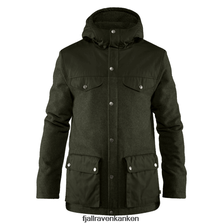 Fjällräven Polska - Deep Forest Fjällräven Outlets Greenland Re-Wool Jacket M - Deep Forest