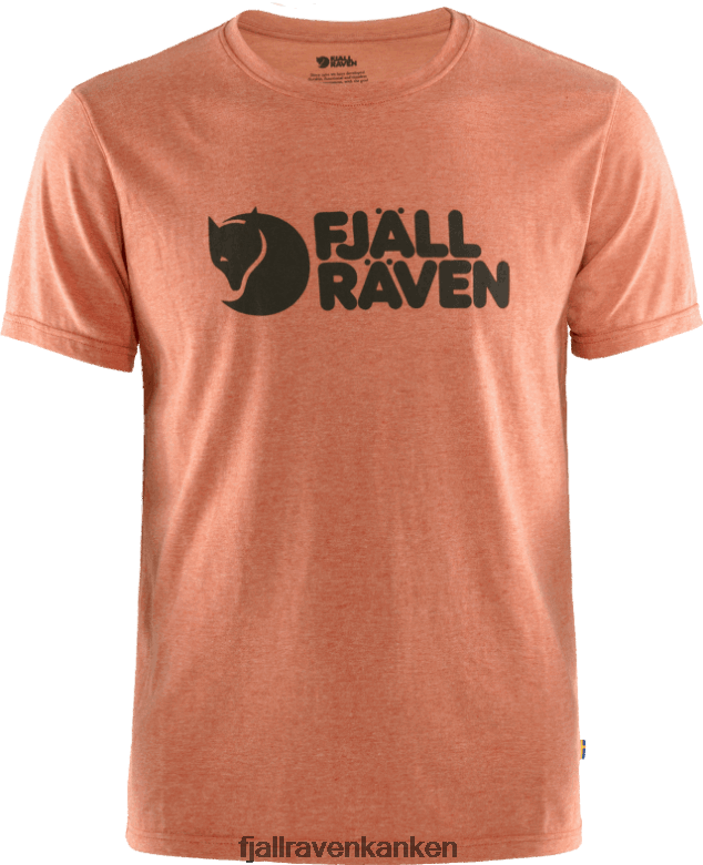 Fjällräven Polska - Rowan Red Fjällräven Outlets Logo T-Shirt M - Rowan Red-Melange