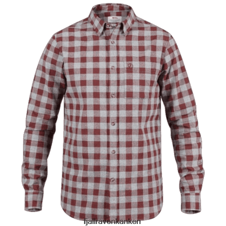 Fjällräven Polska - Fjällräven Outlets Övik Check Shirt Ls M Red Oak