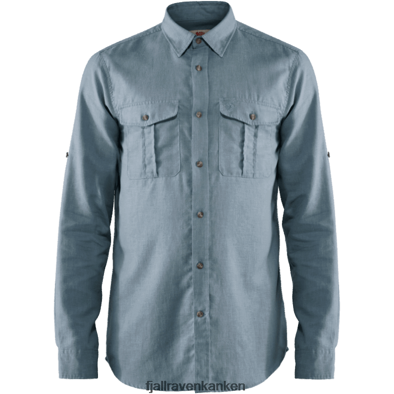 Fjallraven Kanken - Övik Travel Shirt Ls M Clay Blue Fjällräven Outlets