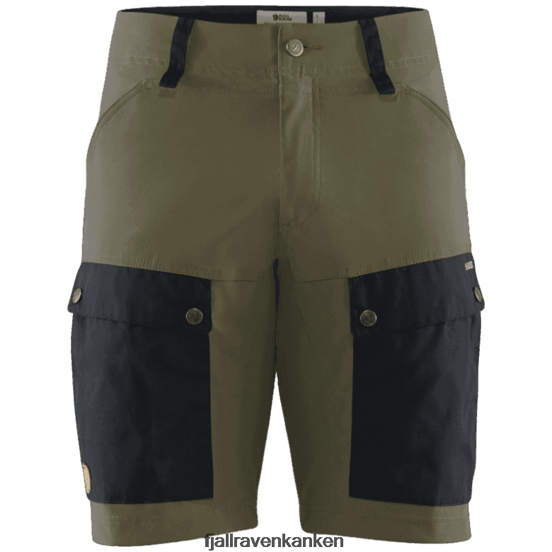 Fjällräven Polska - Fjällräven Outlets Keb Shorts M - D Navy Light Olive Dark Navy/Light Olive