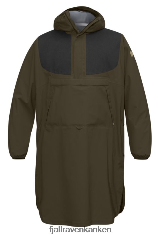 Fjallraven Sklep - Fjällräven Outlets Dark Olive Lappland Eco-Shell Poncho