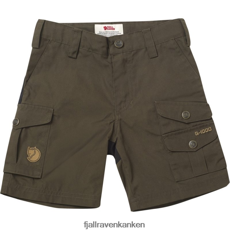 Fjallraven Sklep - Fjällräven Outlets Dark Olive Kids Vidda Shorts
