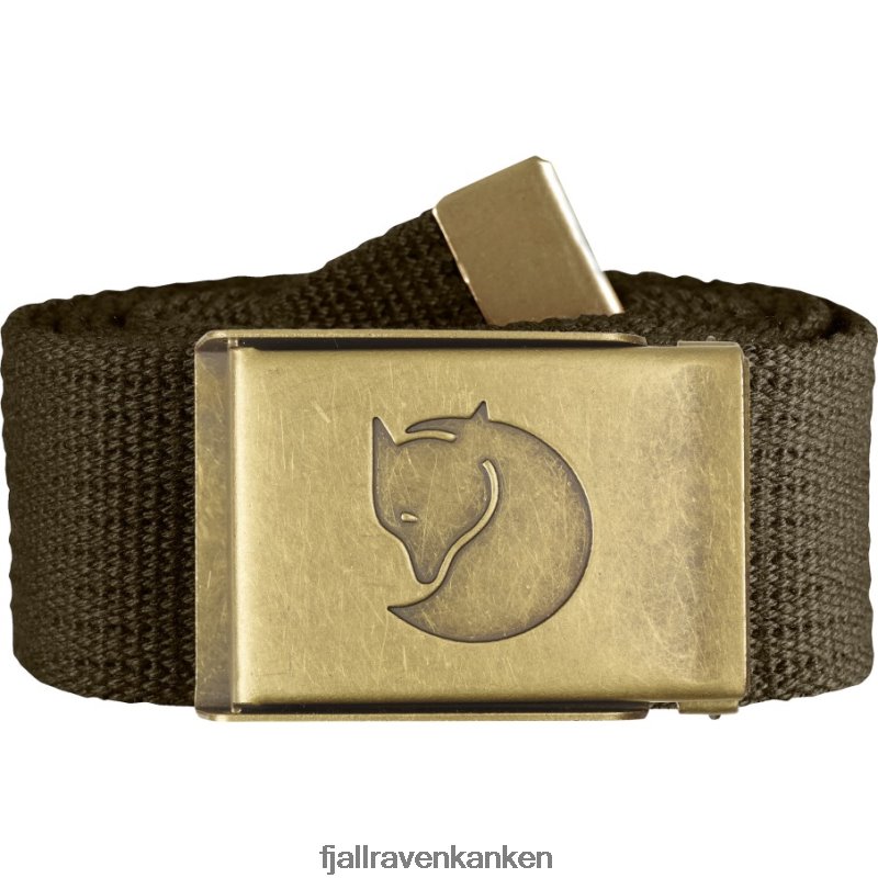 Fjällräven Polska - Dark Olive Fjällräven Outlets Canvas Brass Belt 4 Cm
