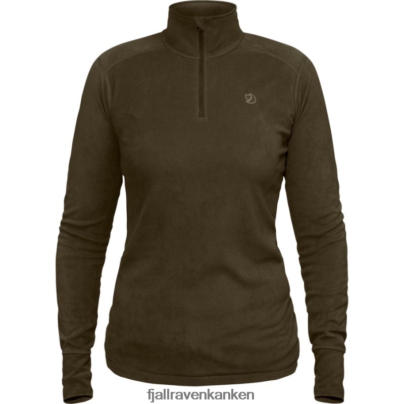 Fjallraven Sklep - Skare Half Zip W Fjällräven Outlets Dark Olive