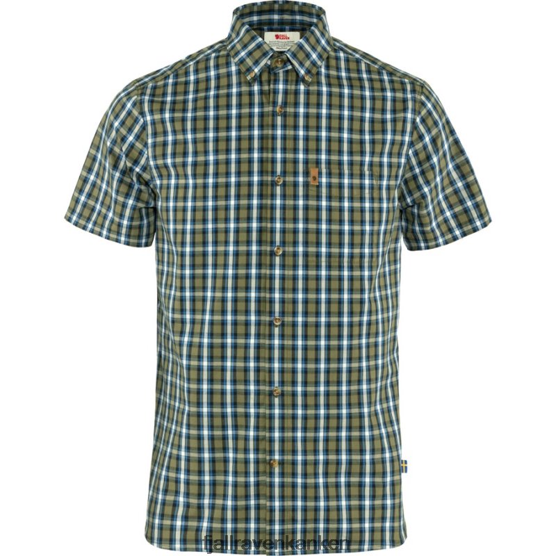 Fjällräven Polska - Green-Alpine Blue Fjällräven Outlets Övik Shirt Ss M