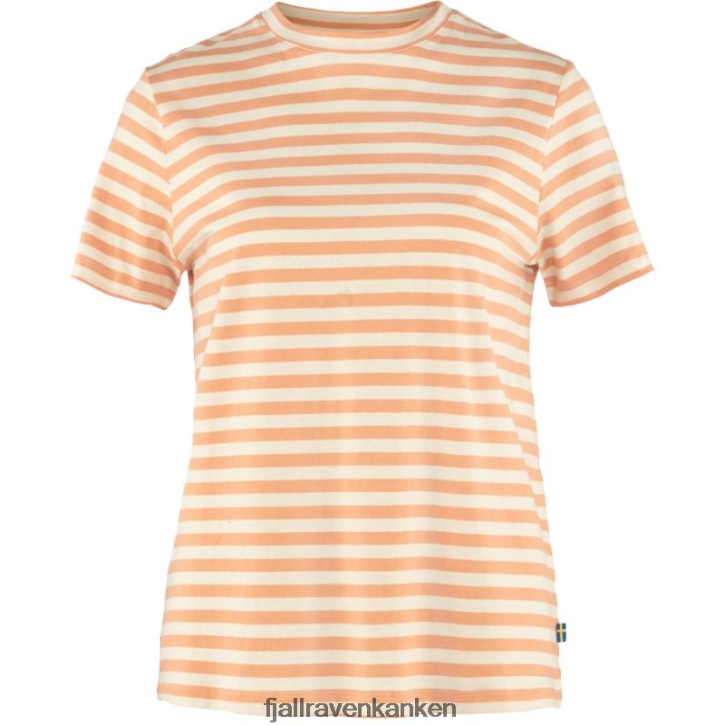 Fjallraven Kanken - Art Striped T-Shirt W Landsort Pink-Chalk White Fjällräven Outlets