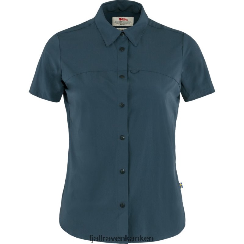 Fjallraven Sklep - Fjällräven Outlets Navy High Coast Lite Shirt Ss W