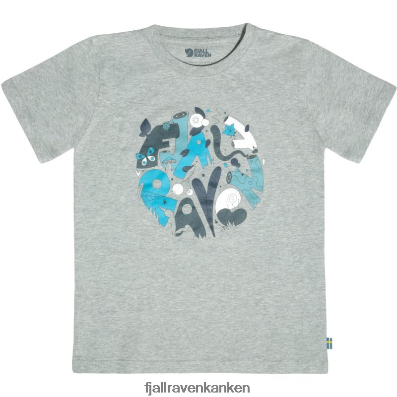 Fjallraven Kanken - Grey-Melange Kids Forest Findings T-Shirt Fjällräven Outlets