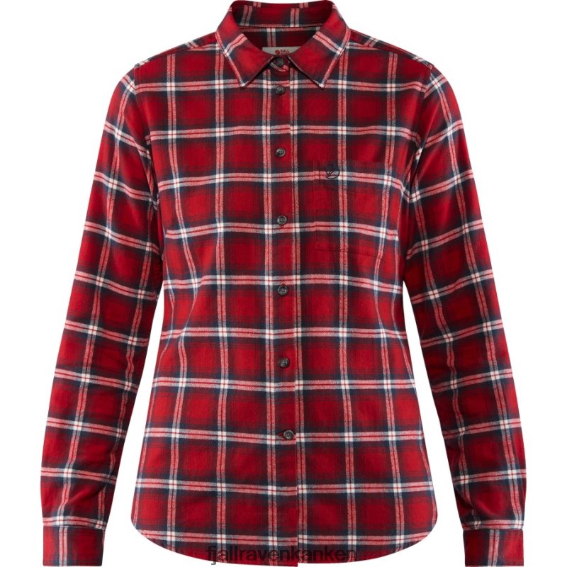 Fjallraven Sklep - Övik Flannel Shirt W Fjällräven Outlets Deep Red