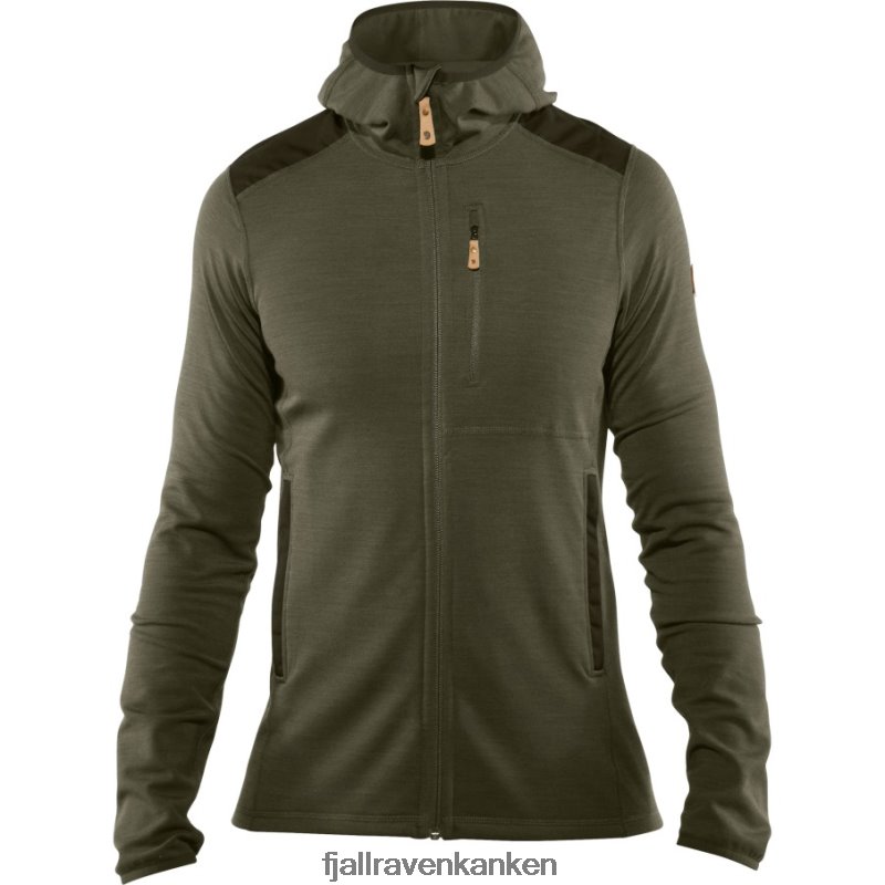 Fjallraven Kanken - Keb Fleece Hoodie M Laurel Green-Deep Forest Fjällräven Outlets
