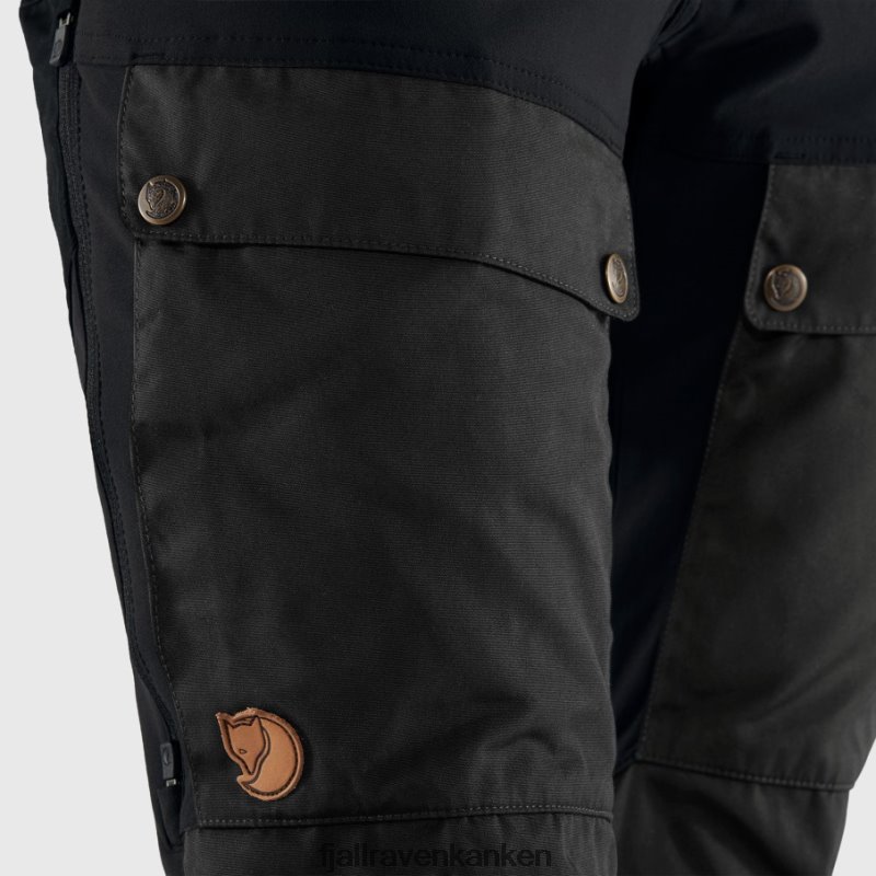 Fjallraven Kanken - Black-Stone Grey Keb Trousers Curved W Short Fjällräven Outlets